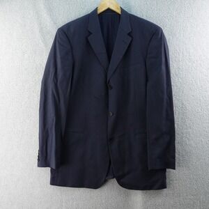 BOSS Hugo Boss Navy Blue Blazer Mens 46R Three Button Sport Coat Business Casual